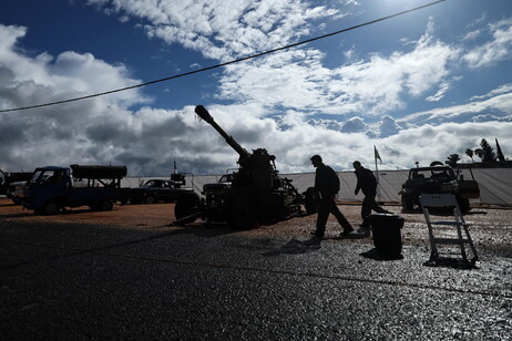 Israeli army displays weapons uncovered during ground operation in south Lebanon