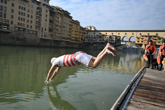 Capodanno, tuffo Giani in Arno '2025 pronto a dare il massimo'