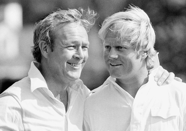 Arnold Palmer con Jack Nicklaus al torneo di Augusta del 1973 (foto: AP)