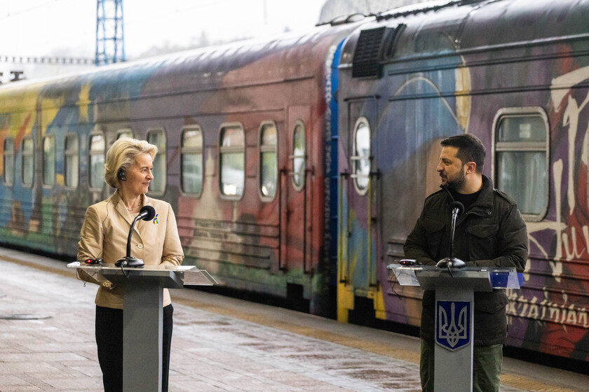 Von der Leyen in visita a Kiev, incontro con Zelensky © ANSA/dpa/european newsroom