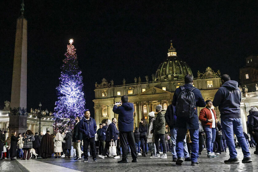 Nativity Scene and Christmas Tree in St Peter 's Square - ALL RIGHTS RESERVED