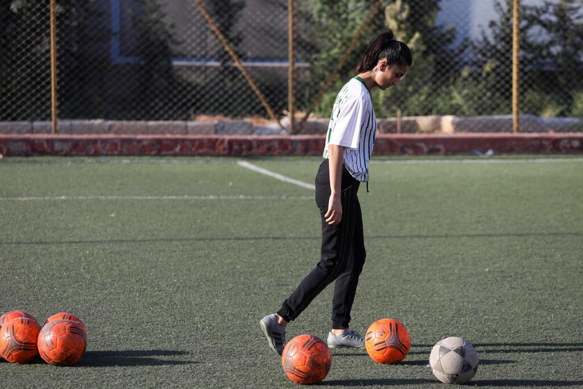 SYRIA-SPORTS-FOOTBALL-WOMEN © ANSA/AFP