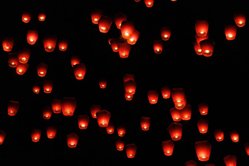 Pingxi Sky Lantern Festival in Taiwan © ANSA/EPA