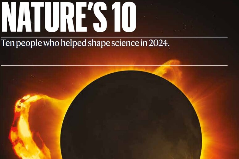 La copertina con i Top10 della scienza del 2024 secondo Nature (fonte: Nature) - RIPRODUZIONE RISERVATA